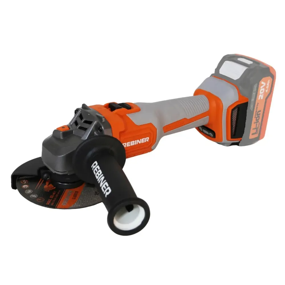 Болгарка акумуляторна Rebiner RAG-125BL/20Li, 125 мм, 20 В, без АКБ та ЗП, гарантія 36 міс Львів - фото 4