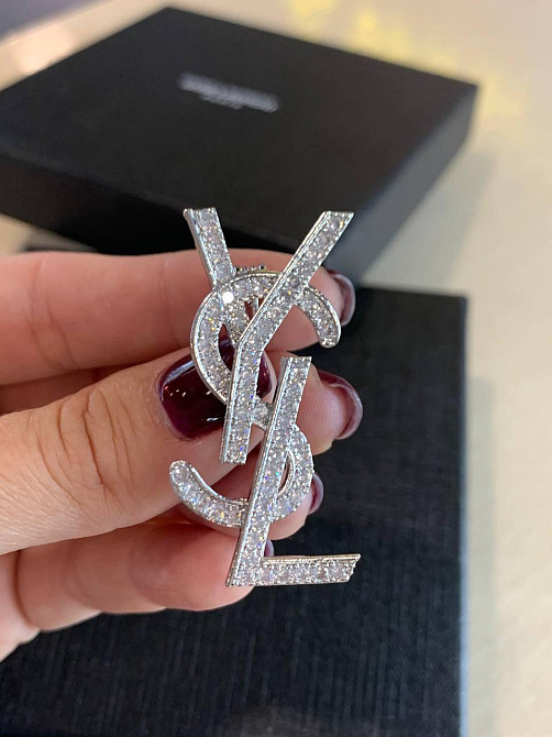 Сен Лоран брошка / Yves Saint Laurent брошка, россыпь циркония Одесса - изображение 1