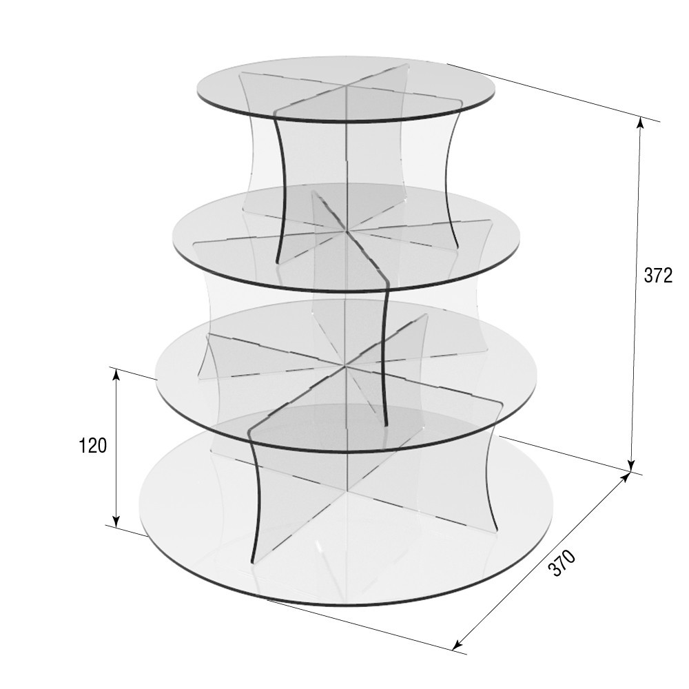 Подставка EKOSTAR под торты и для кенди бара на 4 яруса Киев - изображение 2