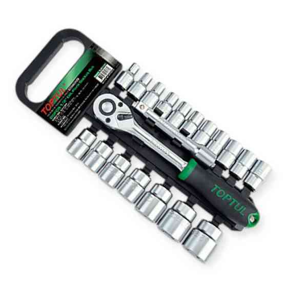 Набір головок 1/2" 20 шт, 8-32 мм з тріщ., Подовж. (планшет) Мукачево