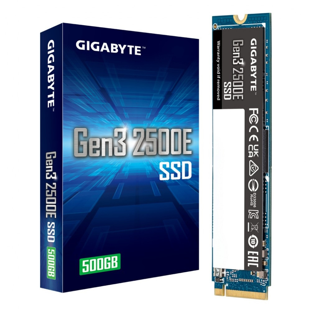 Накопичувач SSD 500 GB Gigabyte Gen3 2500E M.2 PCIe NVMe 3.0 x4 3D TLC (G325E500G) ( 22101 ) Харків - фото 6