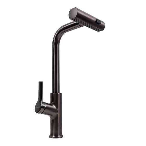 VALESO Кухонний змішувач з поворотним аератором VALESO TH37 PVD чорний Київ