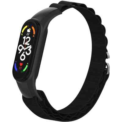 Ремешок для фитнес браслета Armorstandart AlpinaStyle Band для Xiaomi Mi Band 7/6/5/4 Black (ARM64987) Винница