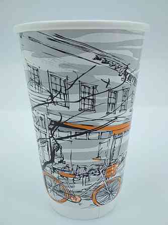 Стакан картонний 2х шаровий 505 мл малюнок (25 шт) Харків