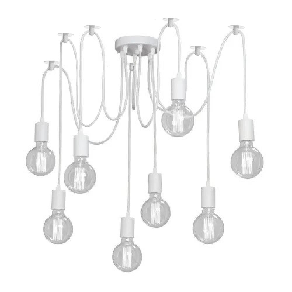 Подвесная люстра паук белая 8 ламп Е27 Spider NL 149-8W Одесса - изображение 1