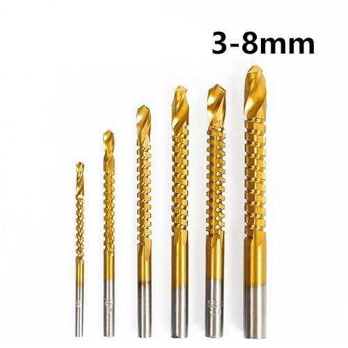 Набор фрезерных сверл 6 шт HSS с титановым покрытием, для дерева, пластика и металла Киев - изображение 6