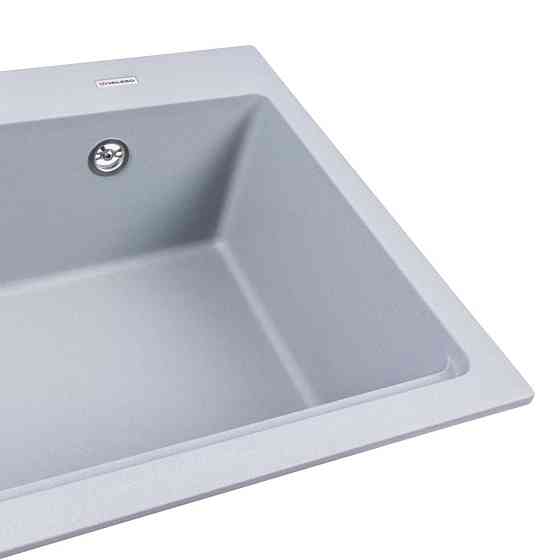 VALESO Гранітна мийка для кухні VALESO NIKA 7545 матова Сірий металік Київ