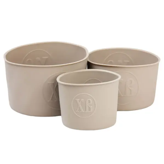 TS Kitchen Набір форм для випікання пасхи силіконові 3 шт 1.7 л 1 л 0.6 л Бежевий HP-35-557BE Коломыя