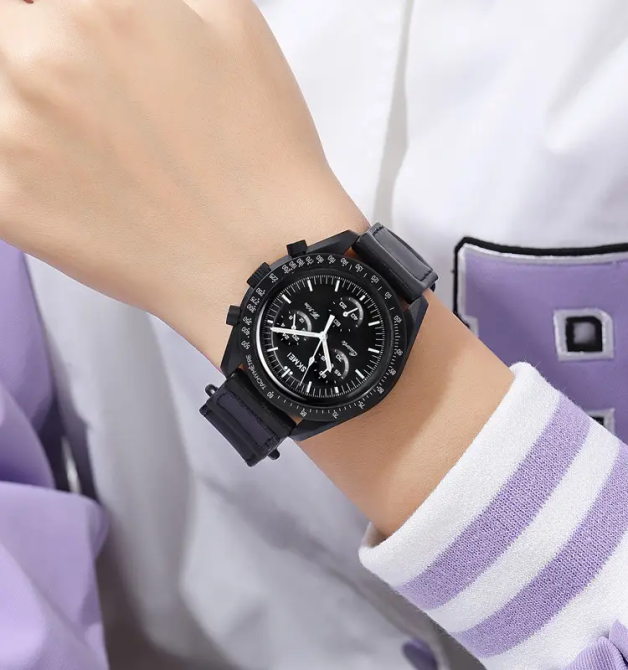 Чоловічий наручний класичний годинник Skmei 1982 (Чорний) Київ - фото 7