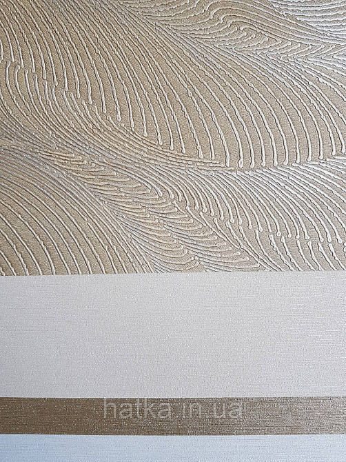 Обои виниловые на флизелиновой основе Rasch Incanto 1.06х10 абстракция волны металлик золотистые с серебром 3д Киев - изображение 4
