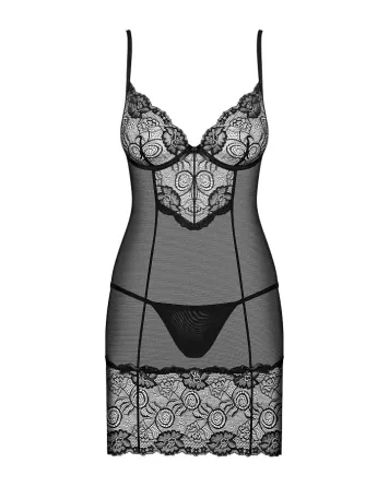 (SALE) Сорочка Obsessive Alluria chemise & thong L/XL Львов