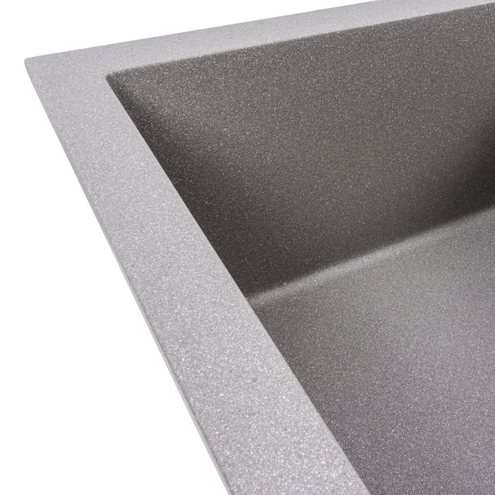 VALESO Гранітна мийка для кухні VALESO SOLID 7843 матова Сірий мусон Коломыя - изображение 12