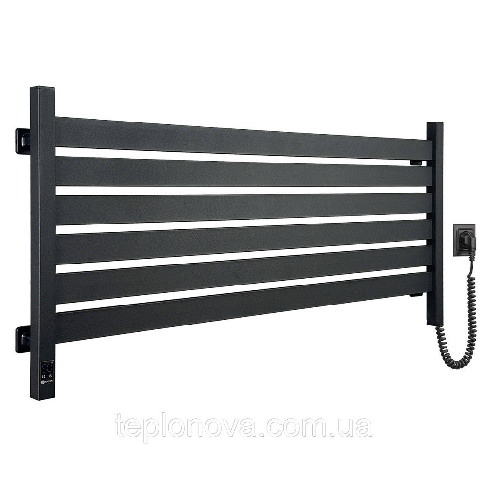 Електрична сушарка для рушників NAVIN Largo 1100х500 Sensor з Wi-Fi, широкий правосторонній, чорний муар Чернівці - фото 1