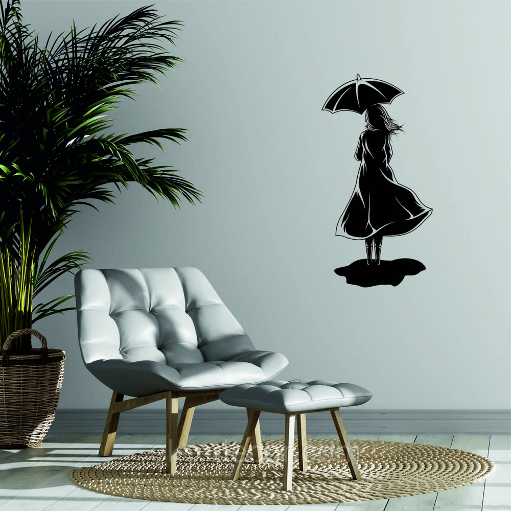 Декоративное настенное Панно «Девушка с зонтом», Декор на стену Киев - изображение 3