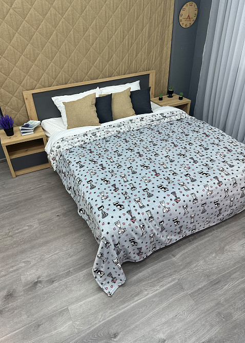 Плед-покривало Decorator WellSoft CUTE KITTY 150х210 см з принтом "Котики" (87-184) Київ - фото 3