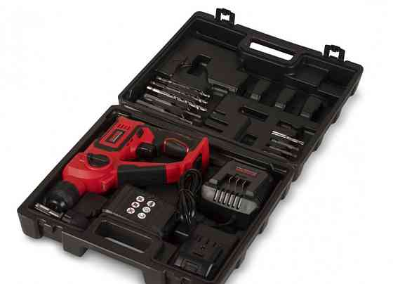 SR-147 Акумуляторний Перфоратор SDS+ 2×20,4В, 2 Режиму, 2 Акум 3,0Ач, Набір Свердл, Муфта, Кейс Одеса