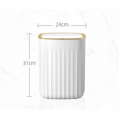 Контейнер для мусора JAH Nordic Сенсорный Белый с серым 12 л (20258) Винница - изображение 7