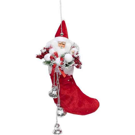 Новорічна прикраса "Чобіт з прикрасою" 23K-113, 20 х 35 см Вінниця