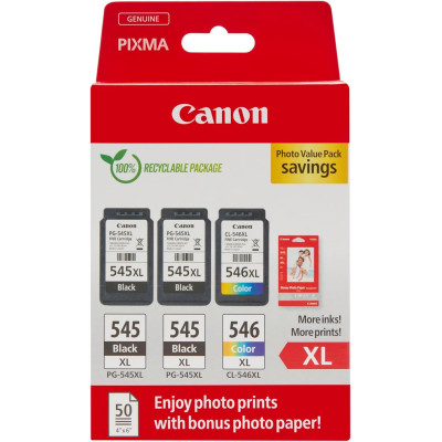 Картридж Canon PG-545/CL-546 MultipackXXL 2xBK+Color (8286B015) Винница - изображение 1