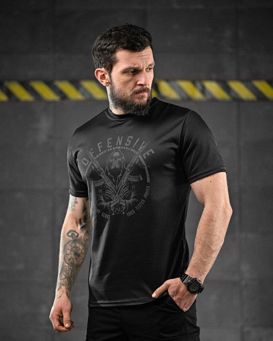 Тактическая потоотводящая футболка Oblivion black Defensive ДЛ6588 Одесса - изображение 5