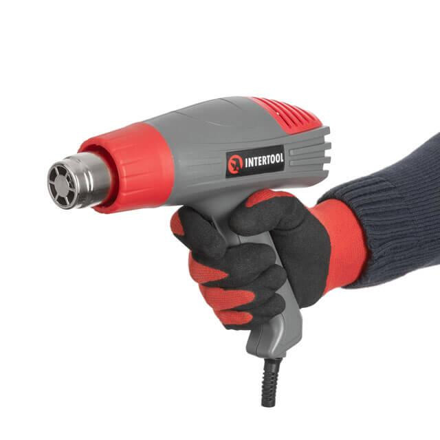 Фен будівельний INTERTOOL DT-2416, 2,0 кВт, 2 режими, 400-600 °C, 300-500 л/хв - фен для термообробки Львів - фото 2