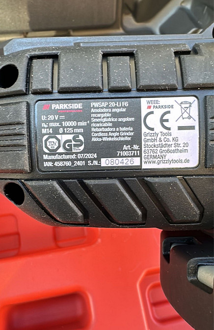 Parkside PERFORMANCE Акумуляторна болгарка безщіткова PWSAP 20-Li F6, б– без акумулятора та зарядного пристрою Київ - фото 3