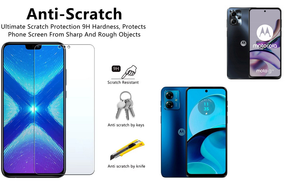Защитное стекло NeoGlass для Motorola Moto E13, Moto E14 – ультрапрозрачное и устойчивое Киев - изображение 1