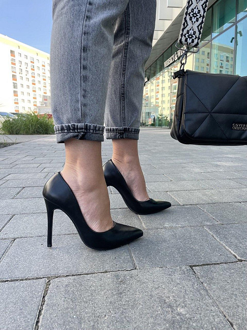 Kamengsi Туфлі жіночі Kamengsi чорні еко-шкіра каблук 11см розміри 36-39 (5232) Коломия - фото 8