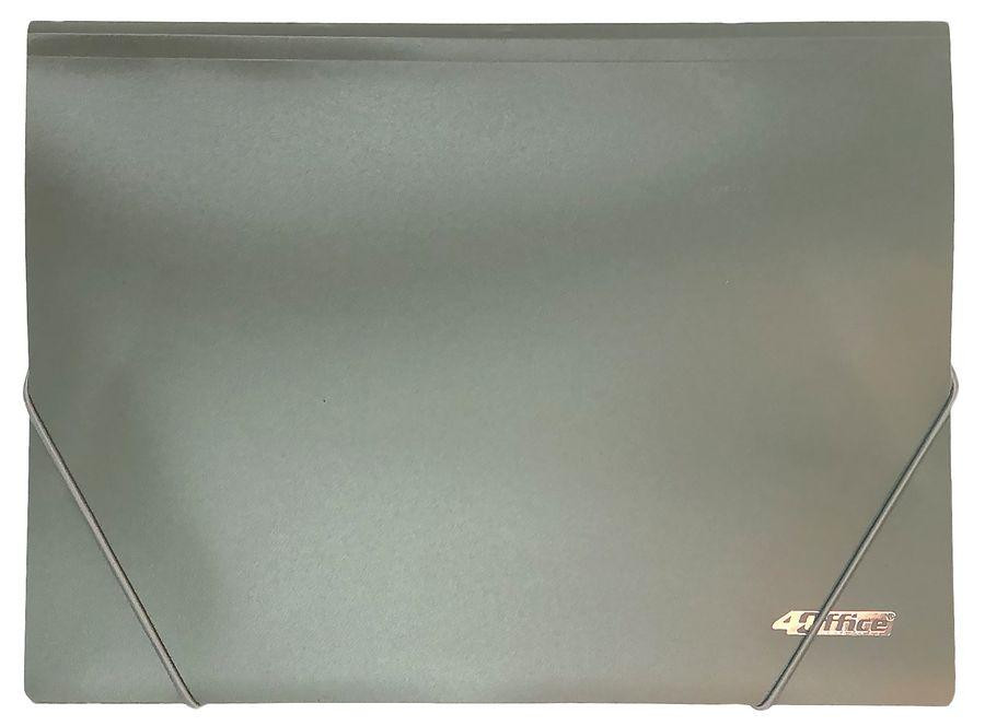 Папка на гумці А4 "4Office" 4-244-08 500 мкн.,PP, сір., шт Київ - фото 1