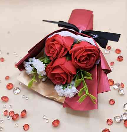 Мило-букет "Троянда" Рожевий Червоний Сміла