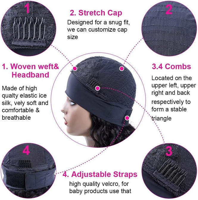 Перука кучерява Ladiary 50 см з натурального волосся з пов'язкою, світло-руда, густа, без клею, міні-афро Київ - фото 5