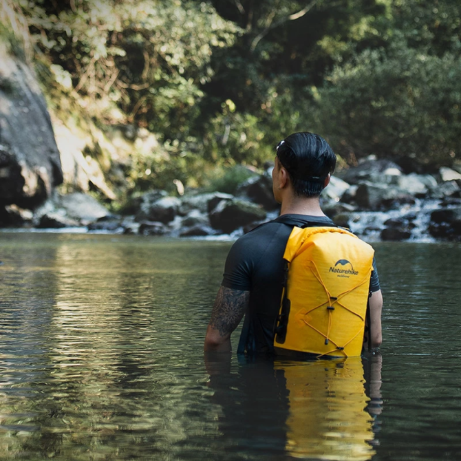 Рюкзак водонепроникний Naturehike NH21FSB04, 40л, жовтий Киев - изображение 3