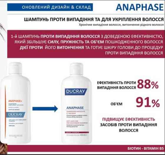 Дюкрэ Анафаз шампунь против выпадения и для укрепления волос Ducray Anaphase Anti-hair loss anti-thinning 400 мл Днепр