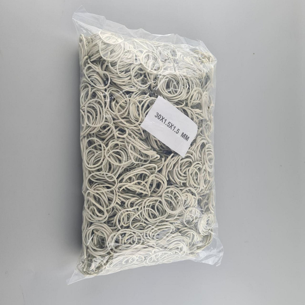 Банківська Гумка No30 (біла)*1,5 мм 1 кг "Plast" (1 пачка) Харків - фото 2