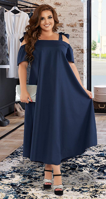 Расклешенный сарафан с завязками большого размера Киев - изображение 1