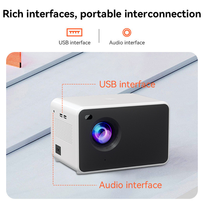 Мини-проектор WOOPKER WP-P2 Full HD 1920×1080, 4K, HDMI, USB, Wi‑Fi 2,4/5 ГГц, Bluetooth 5.0, CN-версия Киев - изображение 14