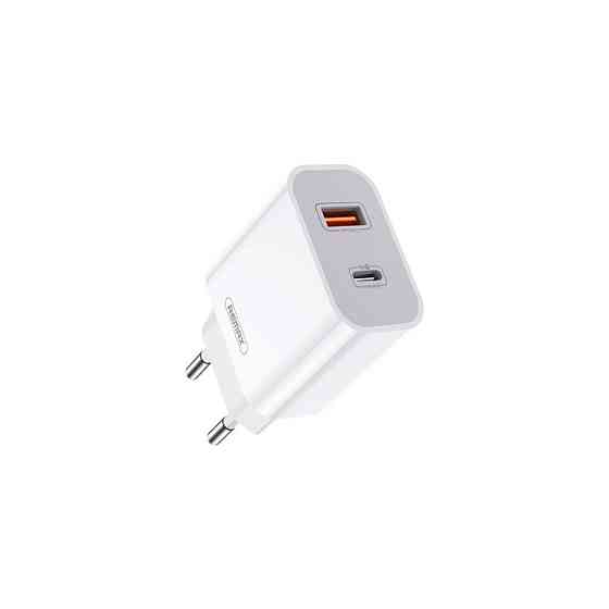 Сетевое зарядное устройство Remax Surie 2 порта USB + Type-C 20W PD+QC Белый (RP-U68) Киев