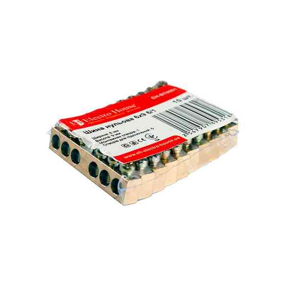 Шина нулевая 6х9 мм2 6/1, 1 отверстие Днепр