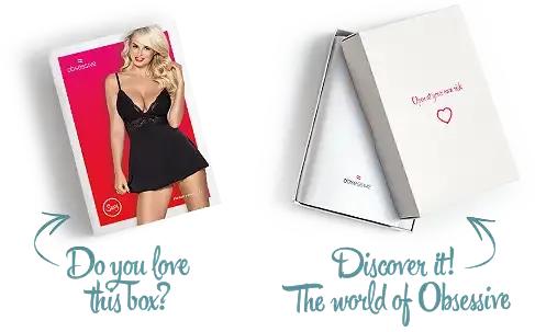 Сатиновий пеньюар з мереживом Obsessive 810-BAB-1 babydoll & thong L/XL, чорний, пеньюар, танга Львов - изображение 8