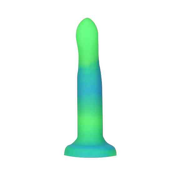 Светящийся в темноте фаллоимитатор ADDICTION Rave 8″ Glow in the Dark Dildo Blue Green, 20,3 см Sex Aura Киев