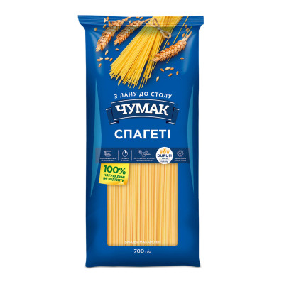 Макароны Чумак Спагетти 700 г (4820156768755) Винница - изображение 1