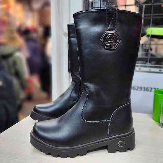 Детские зимние сапоги черные для девочек  34,37 Николаев