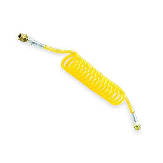 Шланг воздушный (желтый ) 3,5м м22х1,5 спиральный Мукачево