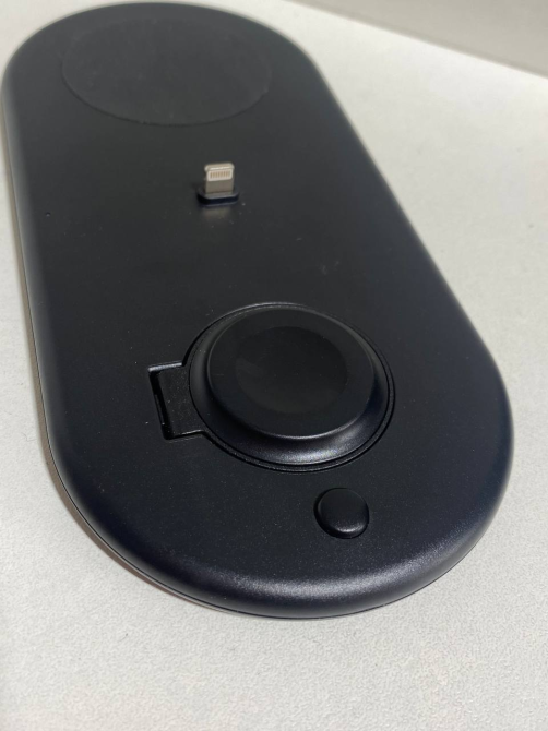 Бездротова зарядна станція 3 в 1 iXular 20W для iPhone, Apple Watch, AirPods Складана док-станція Чорна Б/В Київ - фото 5