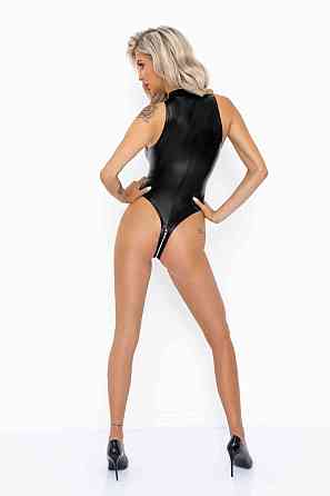 Боді з мокрим ефектом Noir Handmade F294 Powerwetlook bodysuit with front zipper, M Sex Aura Київ