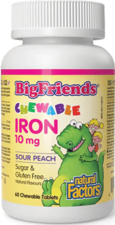 Железо для детей Natural Factors BigFriends Chewable Iron 10 mg 60  жев таб Киев
