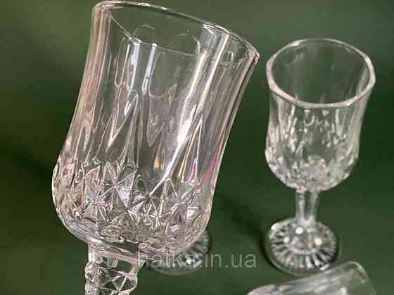 Набір 6 келихів 200 мл "Тюльпан" 16490-13 прозорі граненное скло Київ