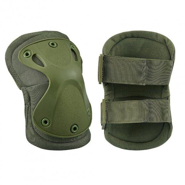 Комплект защиты Наколенники + налокотники из ударопрочного пластика (Оливковый) Винница - изображение 9