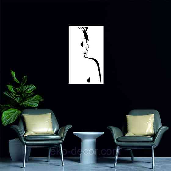 Декоративное настенное Панно «Девушка» Декор на стену 110*66 см, Белый Киев