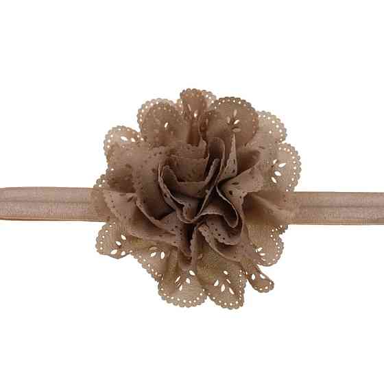 Детская повязка на голову для новороженных one size кофейный Киев